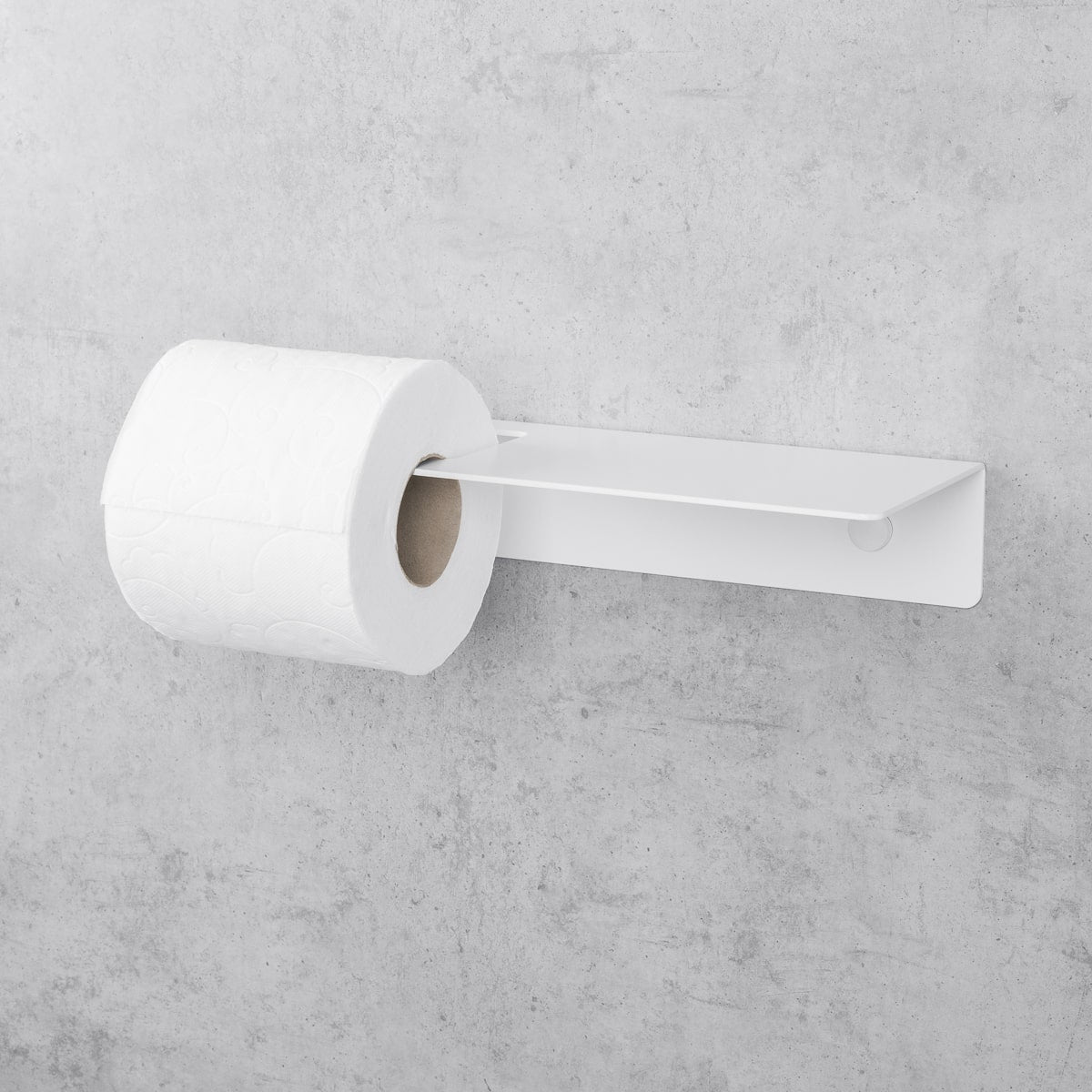 blanc porte-papier hygiénique avec base de ligne d'étagère