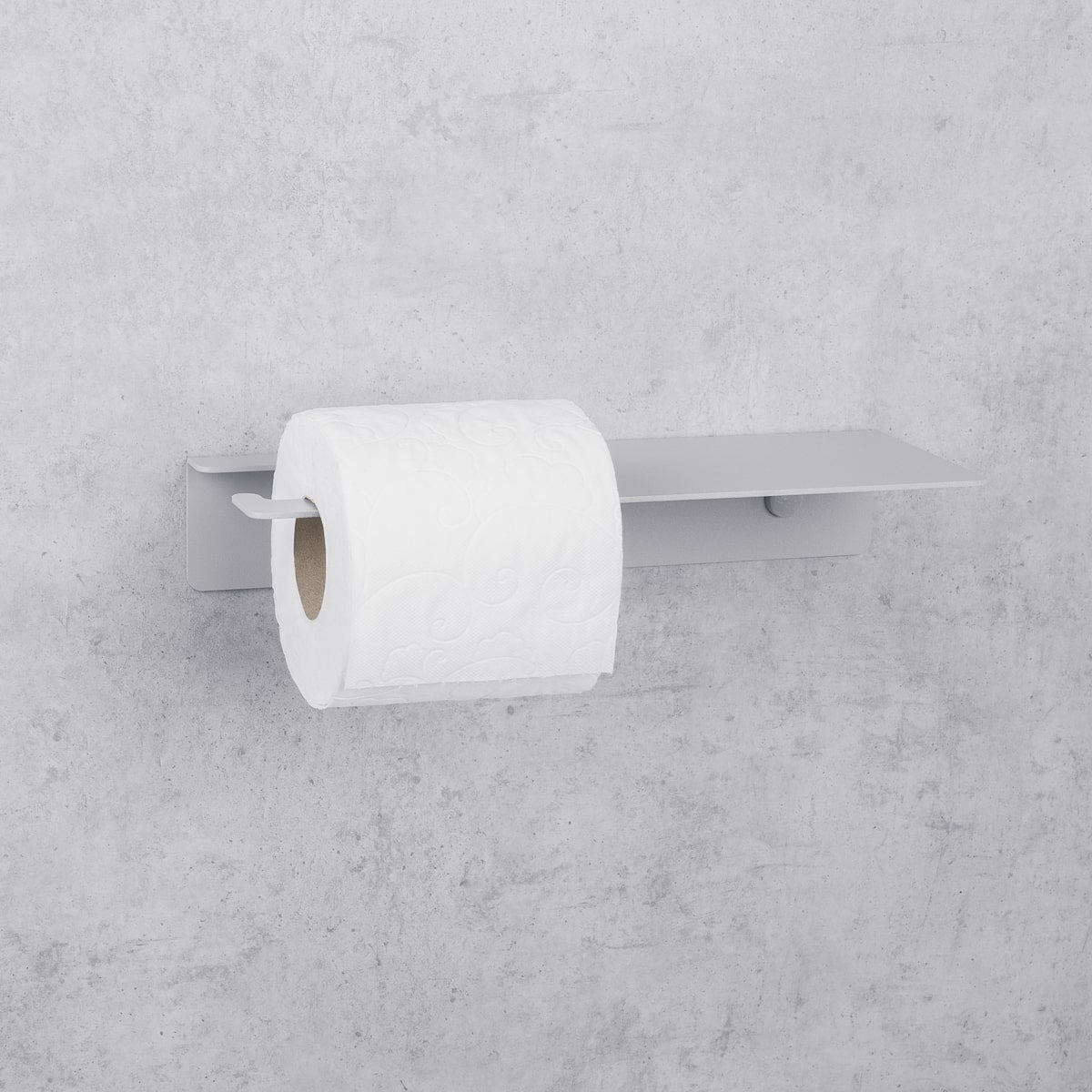 grey toilet paper holder with shelf Line Base