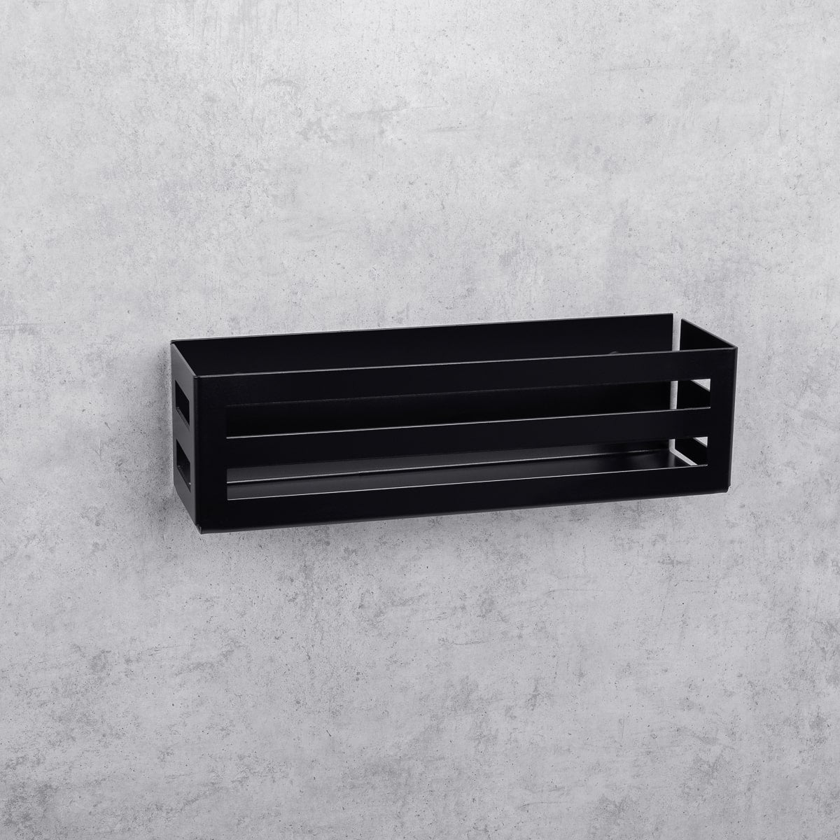 black bathroom shelf-organizer country