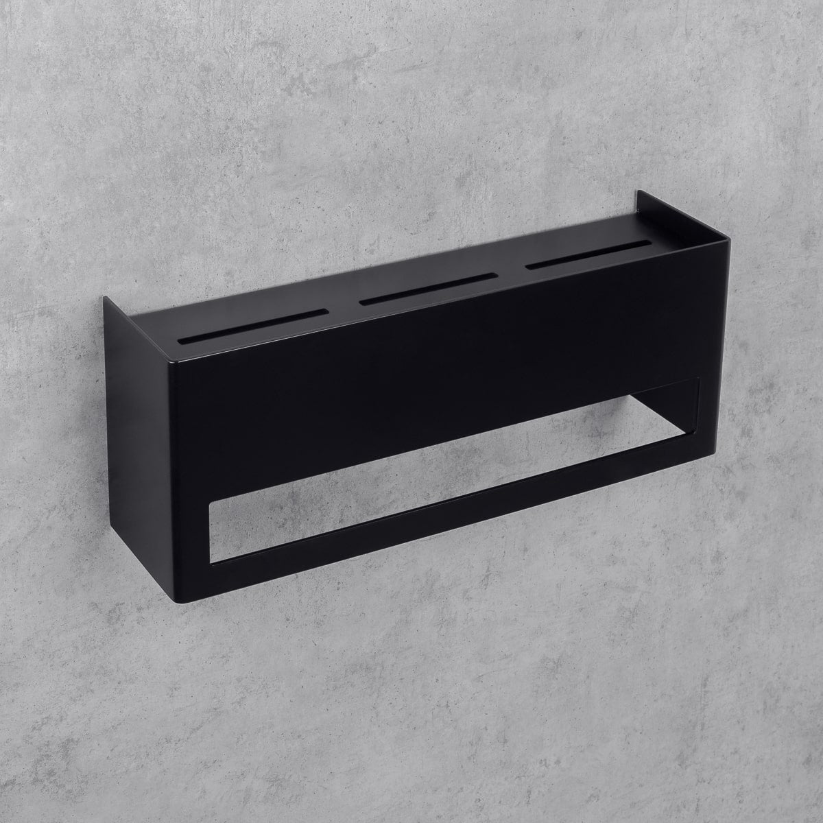 black towel rack with shelf Keyka