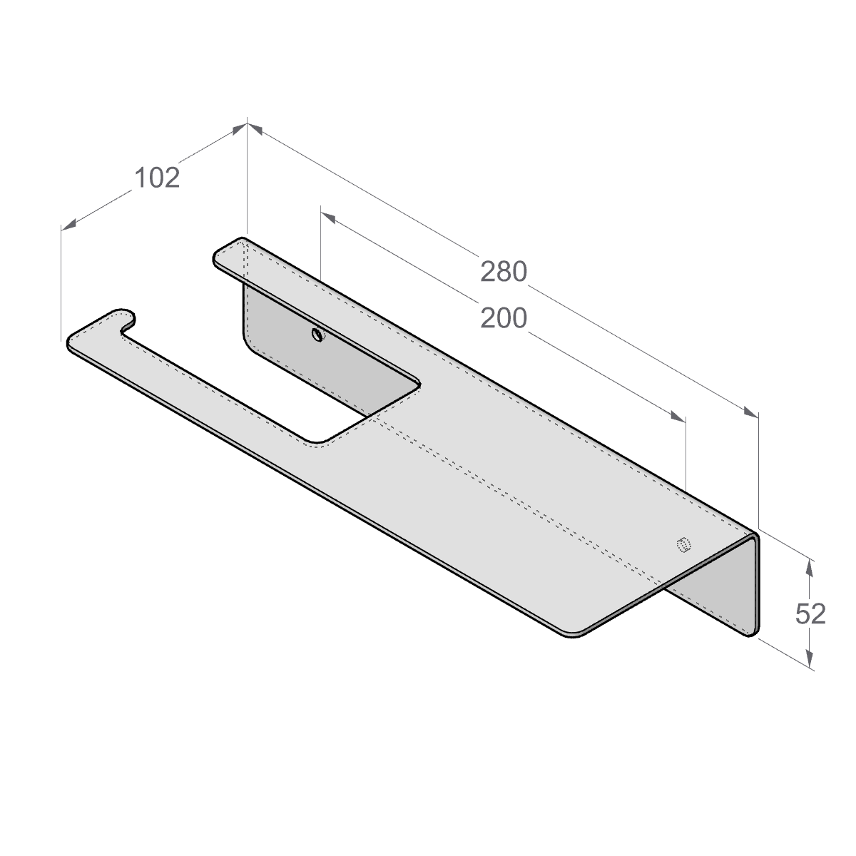 Porte-rouleau de papier toilette avec étagère Line Base