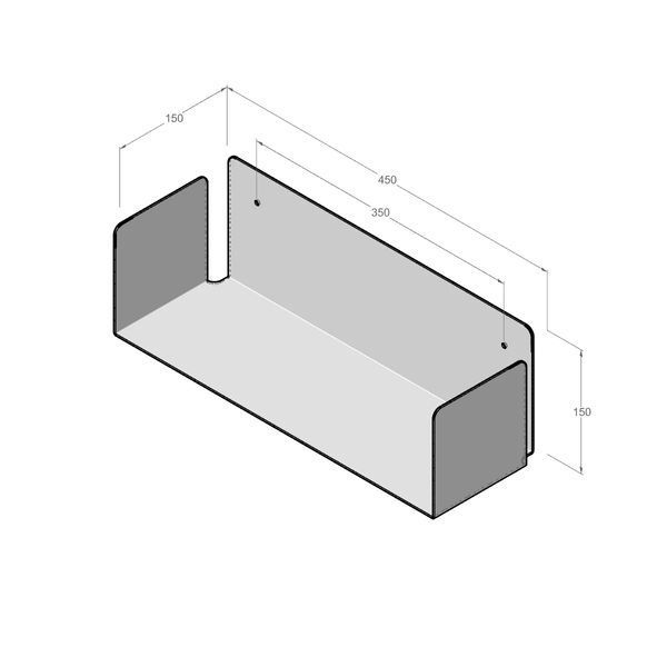 DASKE Tbook TB/450-0843W Raft pentru alb 450 mm